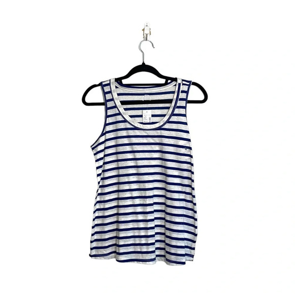 Maurices NWT 24/7 White & Blue Striped Flecked Forever Tank Top Medium Women’s - Picture 2 of 11